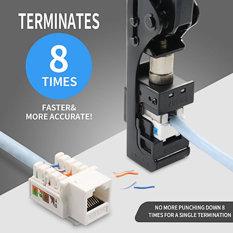 RJ45 키스톤 잭 펀치 다운 속도 종료 도구 90도 PX-T-FN