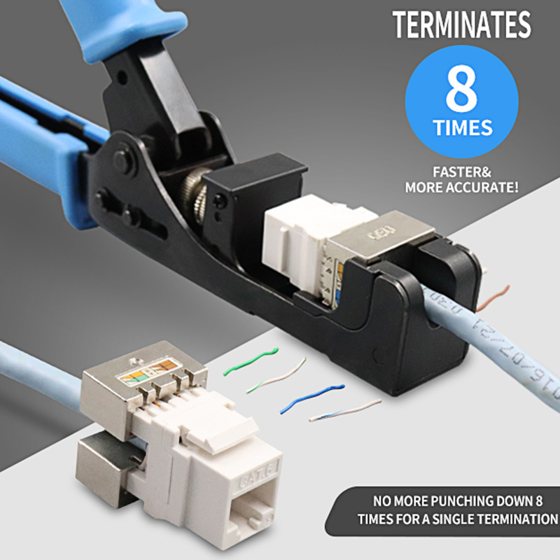 RJ45 키스톤 잭 펀치 다운 속도 종료 도구 180도 PX-T-DS